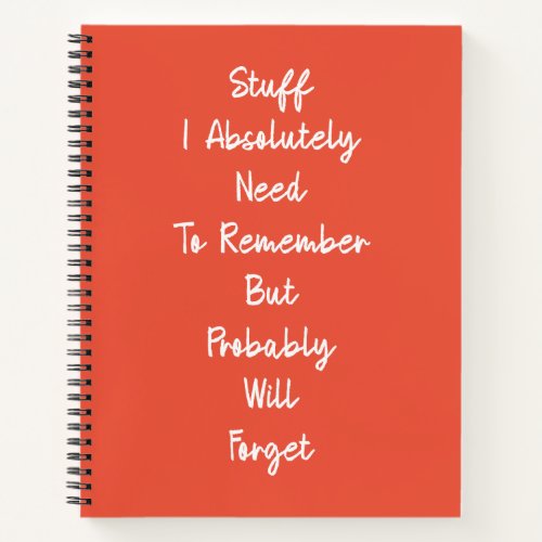 Funny Notebook Gift For Forgetful People