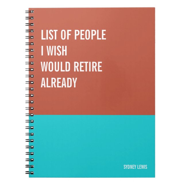 Funny Notebook, Humorous Writing Pad Journal, Note Notebook (Front)