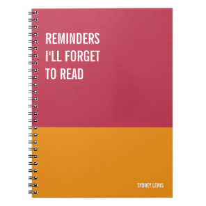 Funny Notebook, Humorous Writing Pad Journal, Note Notebook