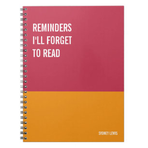 Funny Notebook, Humorous Writing Pad Journal, Note Notebook