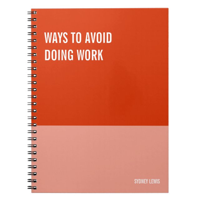 Funny Notebook, Humorous Writing Pad Journal, Note Notebook (Front)