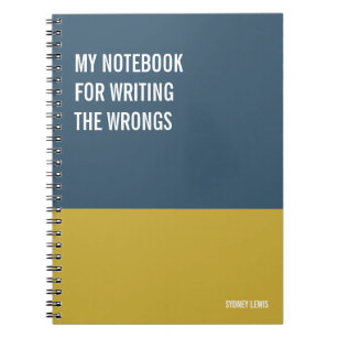 Funny Notebook, Humorous Writing Pad Journal, Note Notebook
