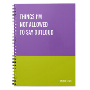 Funny Notebook, Humorous Writing Pad Journal, Note Notebook