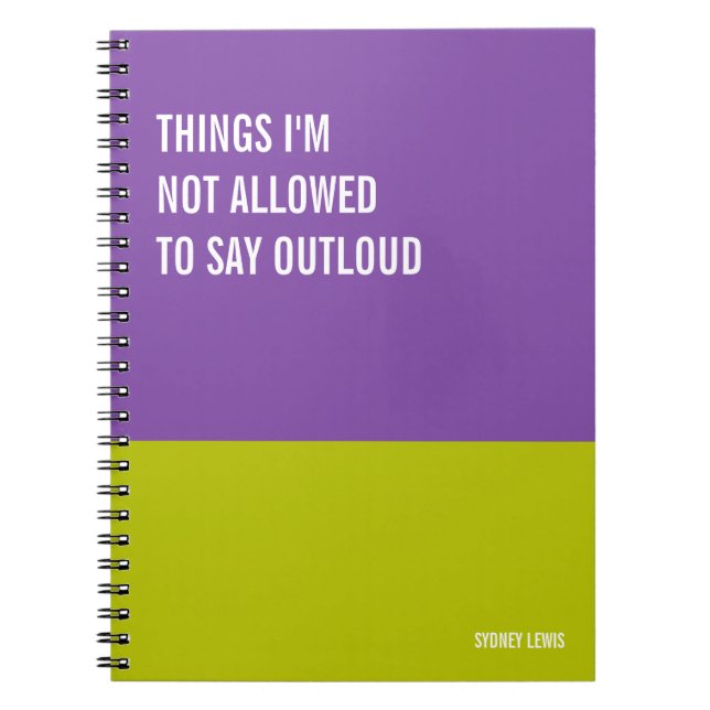 Funny Notebook, Humorous Writing Pad Journal, Note Notebook (Front)