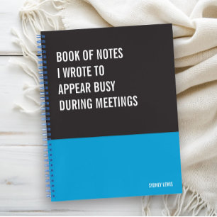 Funny Notebook, Humorous Writing Pad Journal, Note Notebook