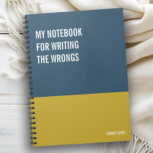 Funny Notebook, Humorous Writing Pad Journal, Note Notebook