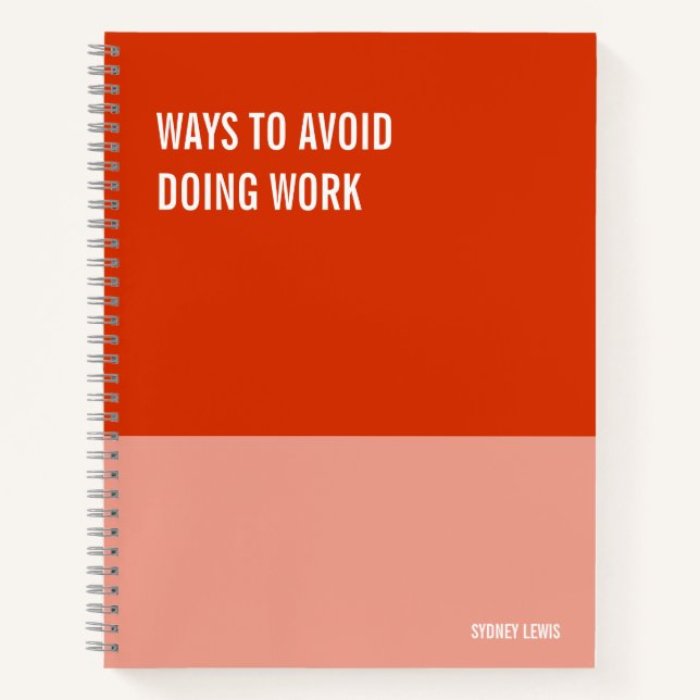 Funny Notebook, Humorous Writing Pad Journal, Note Notebook (Front)