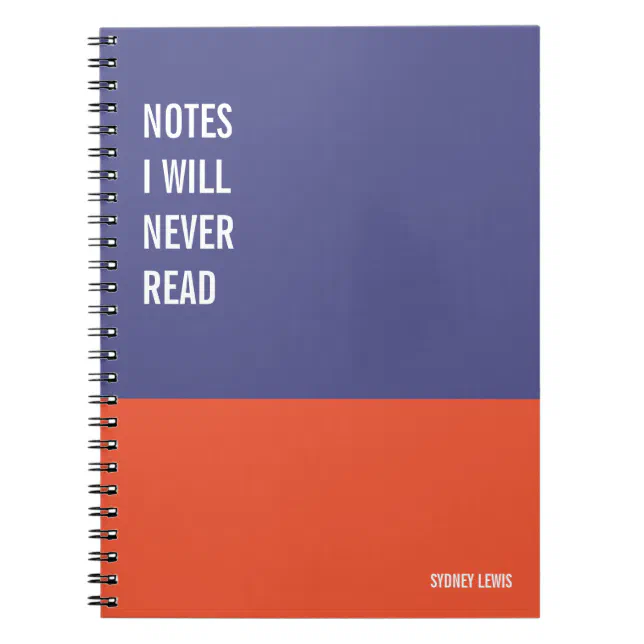 Funny Notebook, Humorous Writing Pad Journal, Note Notebook | Zazzle