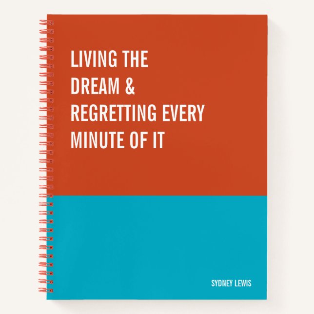 Funny Notebook, Humorous Writing Pad Journal, Note Notebook (Front)