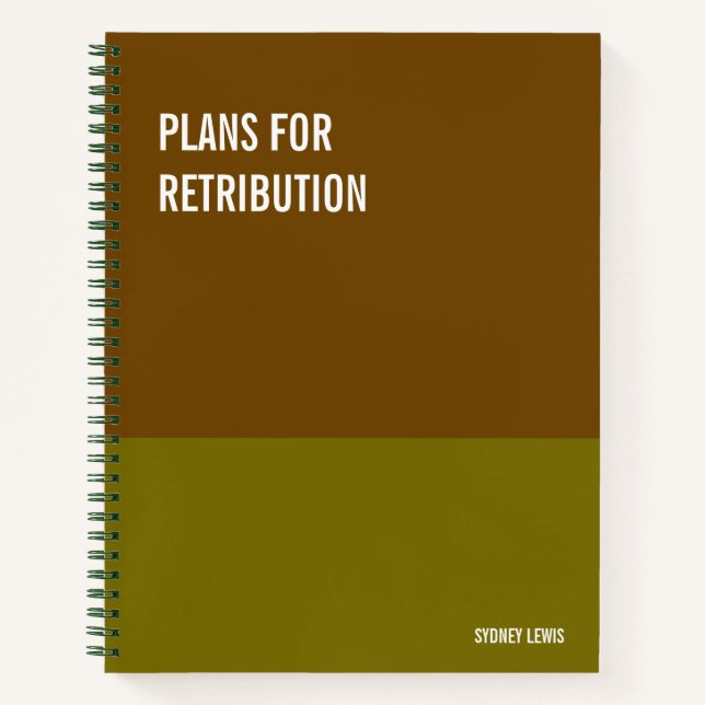 Funny Notebook, Humorous Writing Pad Journal, Notebook (Front)