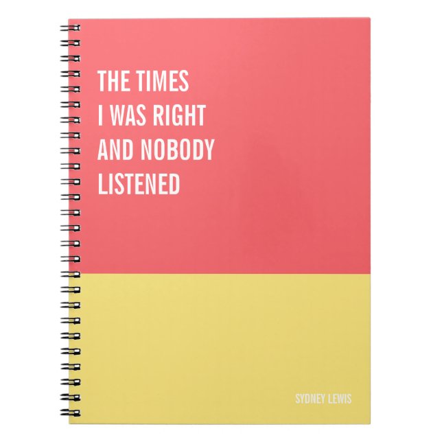 Funny Notebook, Humorous Writing Pad Journal, Notebook (Front)