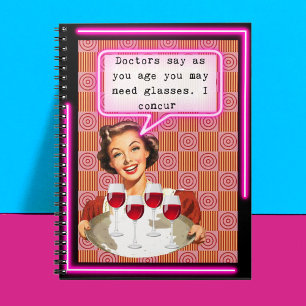Funny Notebook Journal Best Friend Gift "Glasses"