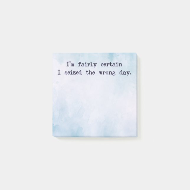 Funny Notepad | Seize the Day | Office Notes (Front)