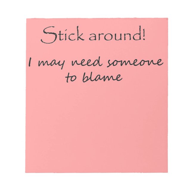 Funny notepads gifts office humor unique gift idea (Front)