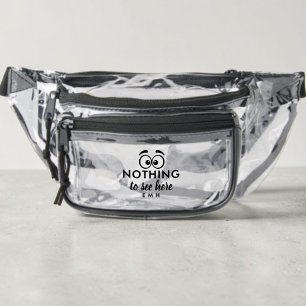Funny Nothing To See Here Monogram Stadium Clear Fanny Pack