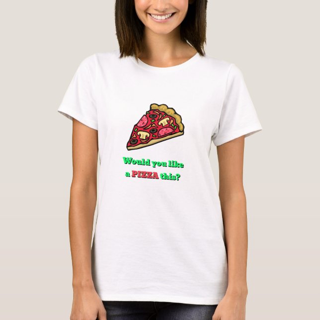 Funny Novelty A PIZZA THIS Christmas Gift T-Shirt (Front)