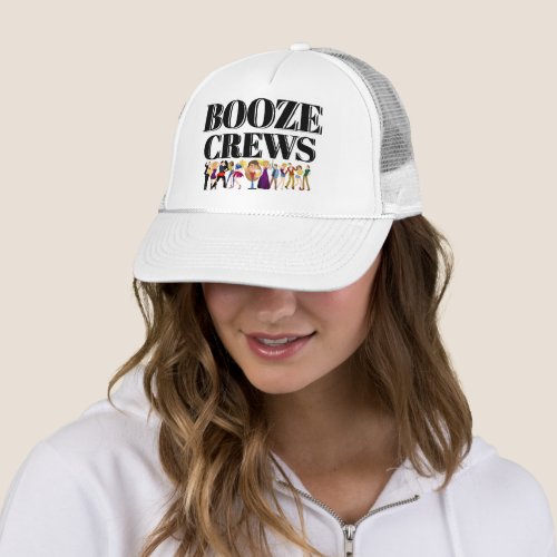 Funny Novelty Baseball Gift Idea BOOZE CREWS  Trucker Hat