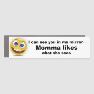 Funny Novelty Car Accessory MOMMA LIKES Magnet