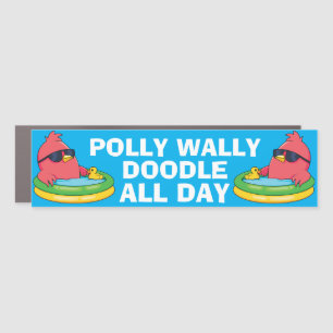 Funny Novelty Car Accessory POLLY WALLY DOODLE ALL Magnet