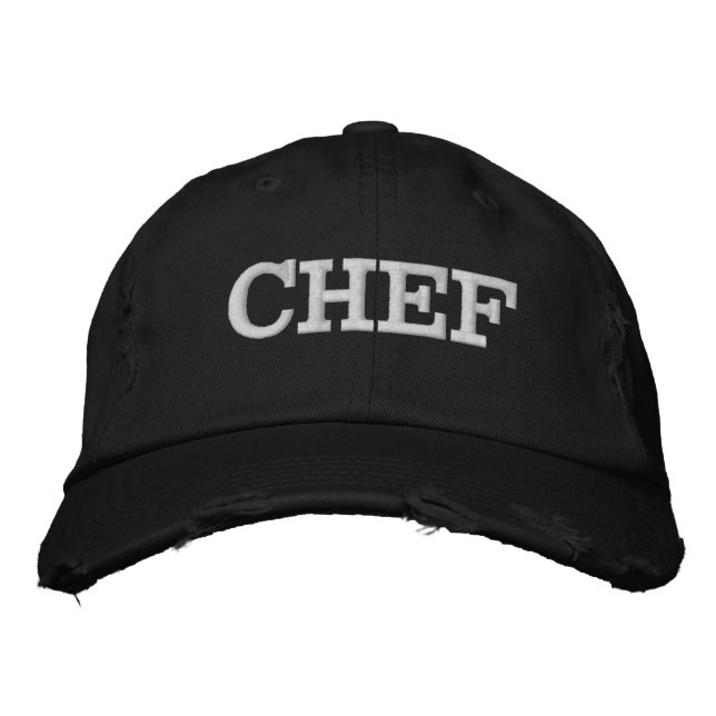 Funny Novelty CHEF Foodie Grilling BBQ Embroidered Baseball Cap (Front)