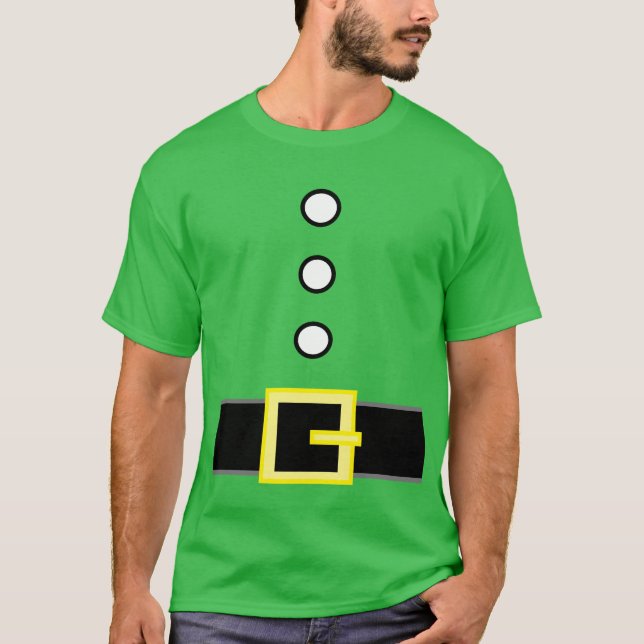 Funny Novelty Christmas SANTA'S ELF SUIT COSTUME   T-Shirt (Front)