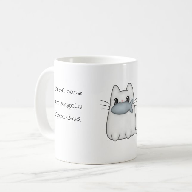 Funny Novelty Coffee Gamers FERAL CATS Gifts Coffee Mug (Front Left)