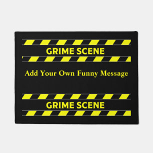 Funny Novelty Crime Scene Door Mat