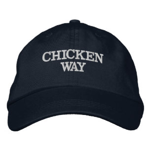 Funny Novelty Dad Joke CHICKEN WAY Embroidered Baseball Cap