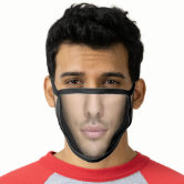 Bass Fishing Pattern Photography Mens Face Mask, Zazzle