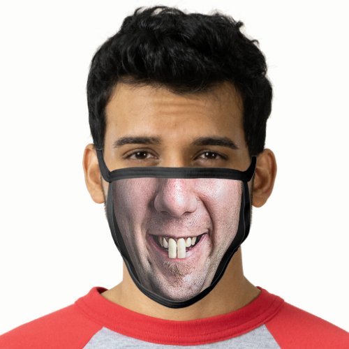 Funny Novelty Fake Mans Face with Big Teeth Joke Face Mask