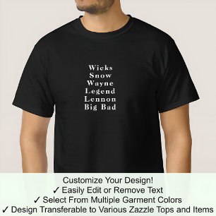 Funny Novelty Forename Name Celebration Game 01W T-Shirt