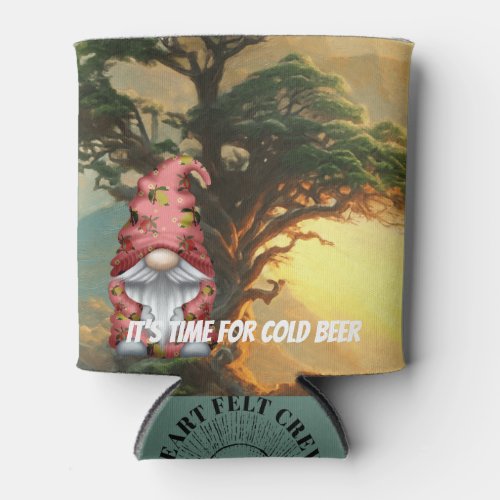 Funny Novelty Gift DRINK TIME Gnome Can Cooler