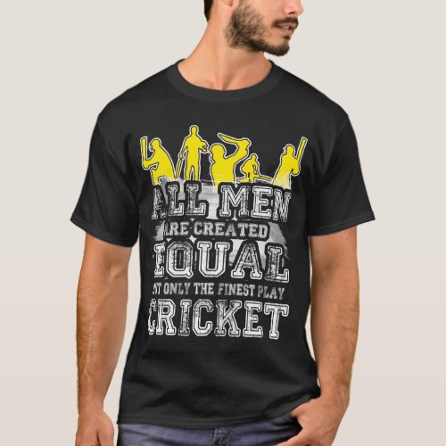 Funny Novelty Gift For Cricket FanPlayer T_Shirt