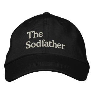 Funny Novelty Golf Accessories THE SODFATHER Embroidered Baseball Cap