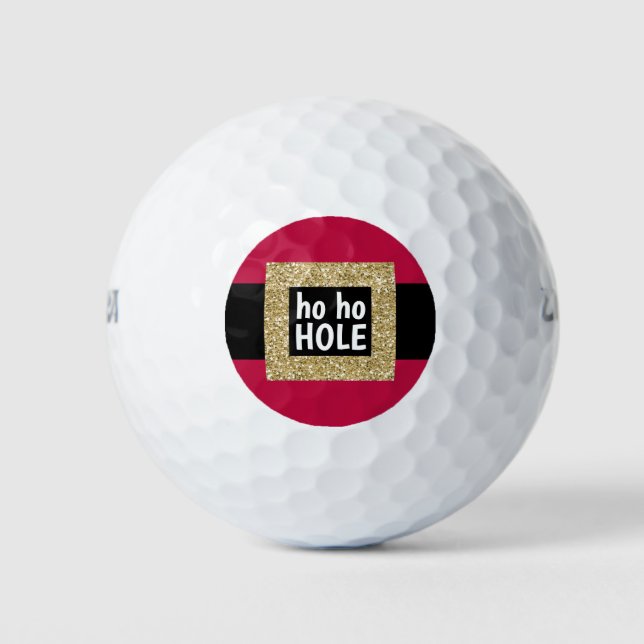 Funny Novelty Golf Ball Christmas Ho Ho Hole (Front)