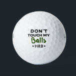 Funny Novelty Golf Ball Monogram Don't Touch<br><div class="desc">Funny joke golf balls with a personalized monogram that read "don't touch my balls" - which is forever humorous guy humor, or on trend with recent covid-19 social distancing golf regulations. A great gift for dad if you share that type of male humor, or a golfing bachelor party favor. In...</div>