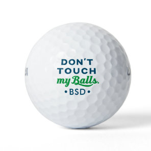 Funny Novelty Golf Ball Monogrammed Don't Touch