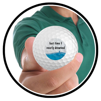Funny Novelty Golf Balls by idesigncafe at Zazzle