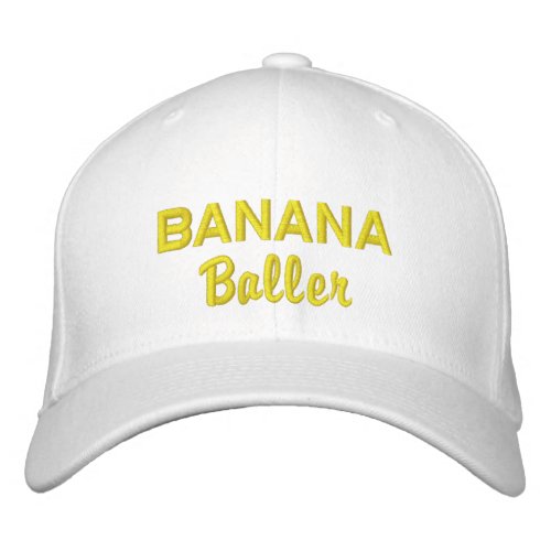 Funny Novelty Golf BANANA BALLER Embroidered Baseball Cap