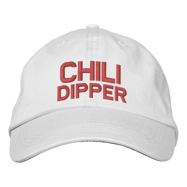 Funny Novelty Golf CHILI DIPPER Embroidered Baseball Cap (Front)