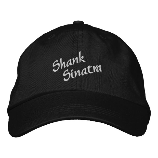Funny Novelty Golf Gear SHANK SINATRA Embroidered Baseball Cap (Front)