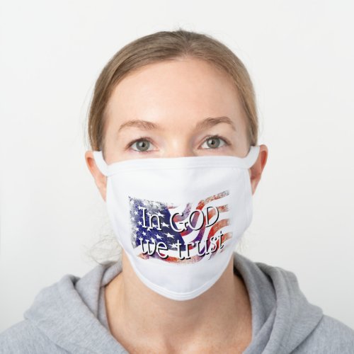Funny Novelty Graphic Design White Cotton Face Mask