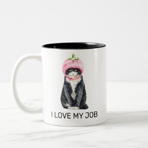 Funny novelty I love my job cat Mug
