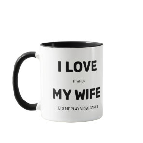 Funny Novelty I love my wife video games  Coffee M Mug