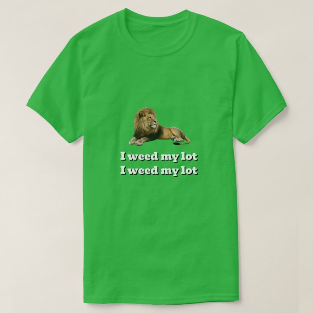 Funny Novelty IN THE JUNGLE Yard Work  T-Shirt (Design Front)