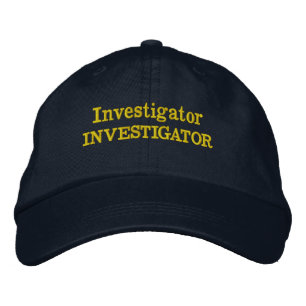 Funny Novelty Investigator INVESTIGATOR Embroidered Baseball Cap