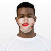 funny novelty joke woman lips adult cloth face mask (Worn)