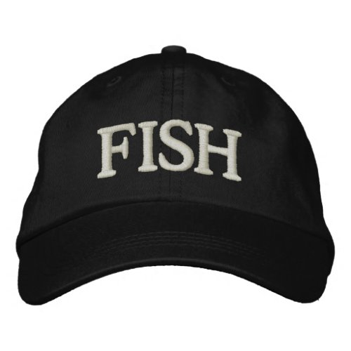 Funny Novelty Mens Fashion Style FISH Embroidered Baseball Cap