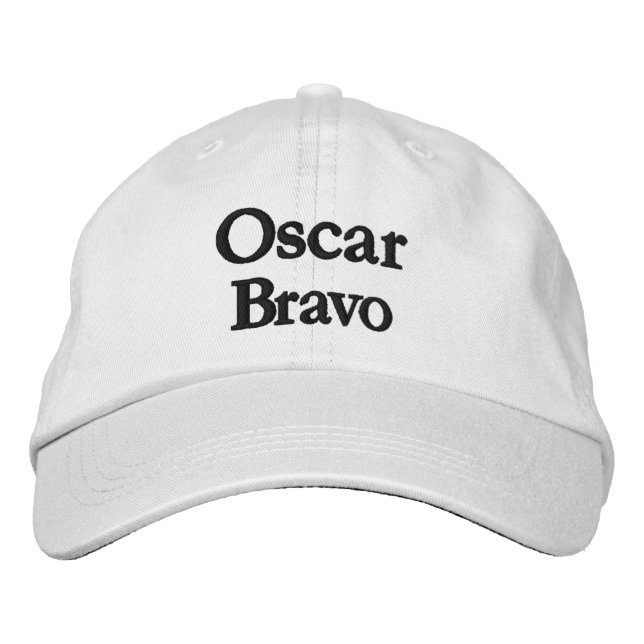 Funny Novelty Mens Golf Fashion OSCAR BRAVO Embroidered Baseball Cap (Front)