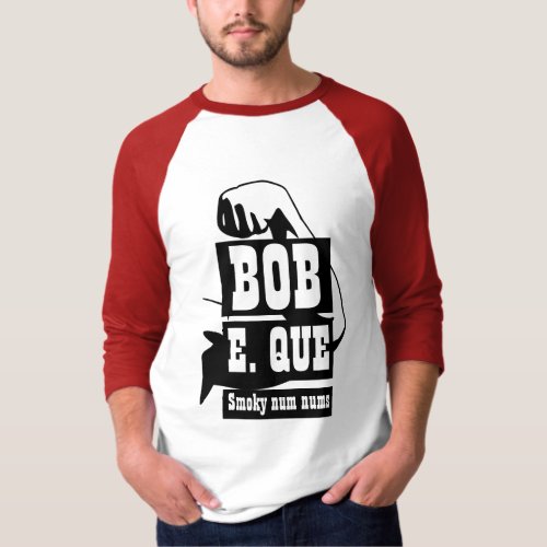 Funny Novelty Mens Grilling Gear BOB E QUE  T_Shirt